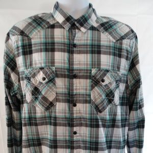 Helix Athletic Fit Shirt SIZE XL Mens Pearl Snap